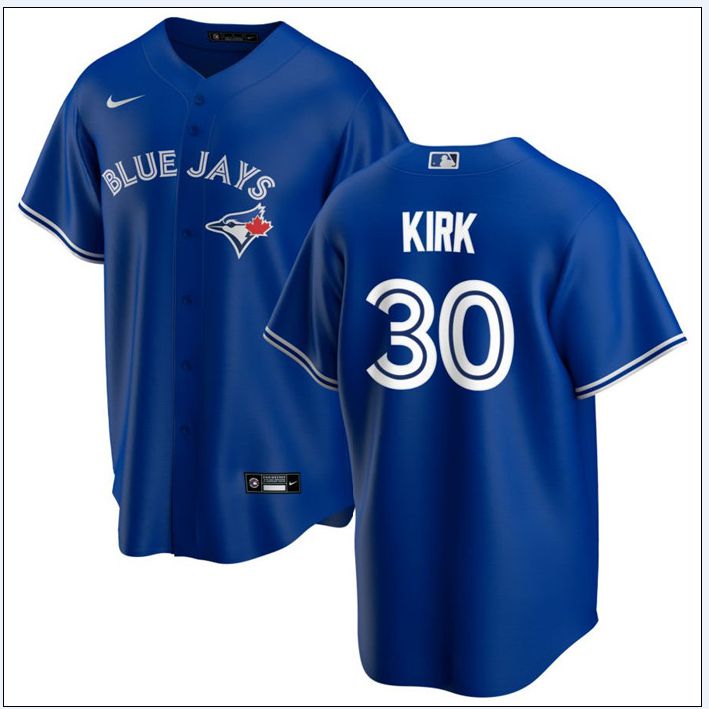 Men 2025 Toronto Blue Jays #30 Kirk Blue Nike MLB Jersey 01->milwaukee brewers->MLB Jersey